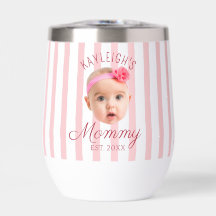 Listras Rosa Foto Personalizada Presente para Mãe 