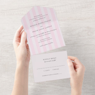 Listras Rosa Moderno Casamento Elegante