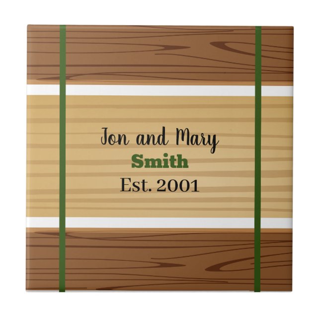 Listras verdes e aparência de madeira  (Frente)