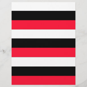 Listras vermelhas, pretas e brancas