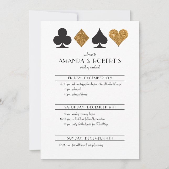 Literatura Dourada do Convite de Las Vegas (Frente)