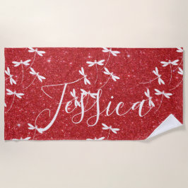 Literatura e libélulas toalha de praia personaliza