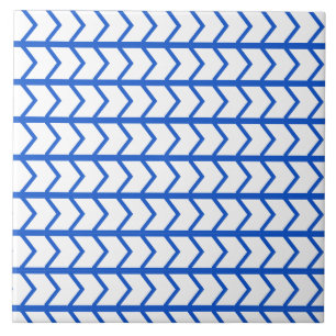 Little Art Deco Chevrons em Azulejo Azul