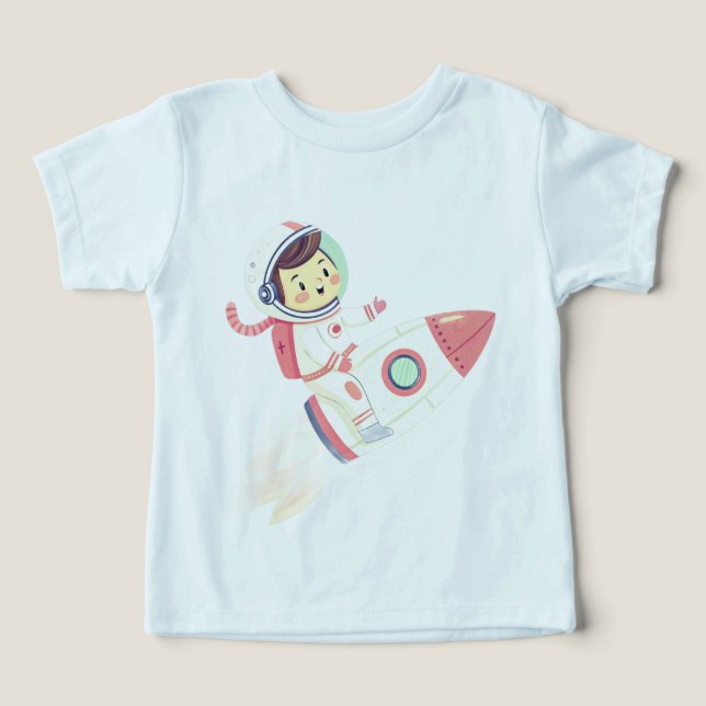 Little Astronaut – Dreamy Space Explorer Kid  (Design frontal)