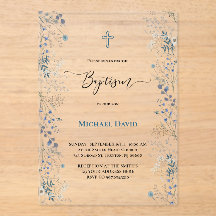  little blue watercolor flowers Baptism