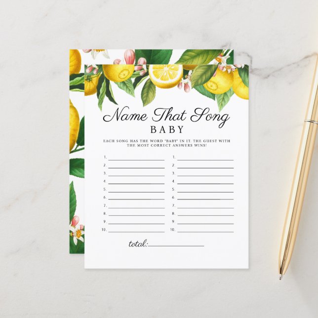 Little Cutie Name Aquele Jogo De Chá de fraldas De (Frente/Verso In Situ)