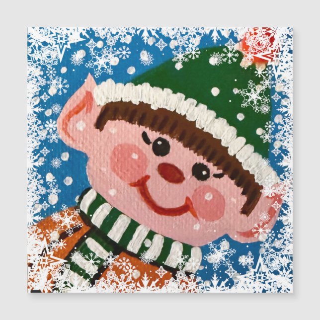 Little Elf Magnet Card (Frente)