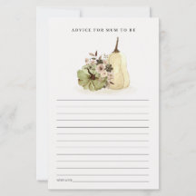 Little Floral Pumpkin Advice for Mum Baby Shower