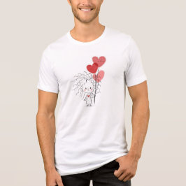 Little Girl with Love Balloons Teto for Men