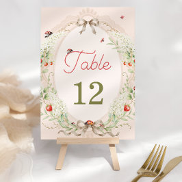 Little Love Bug Rustic Vintage Table Number