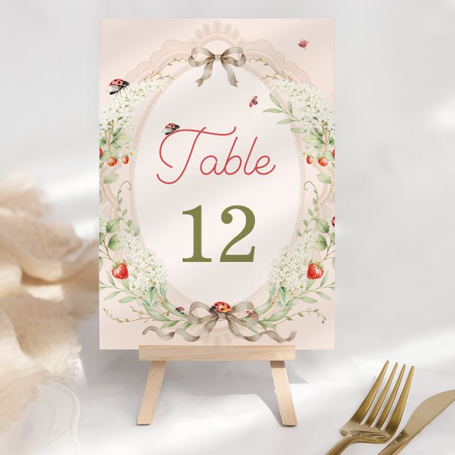 Little Love Bug Rustic Vintage Table Number (Criador carregado)