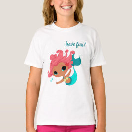 little mermaid having fun, camiseta para chicas