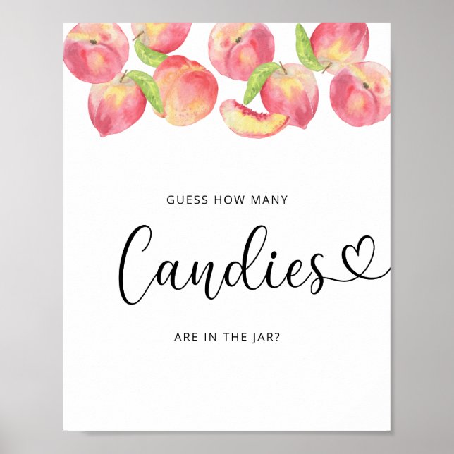 Little peach guess how many candies poster (Frente)