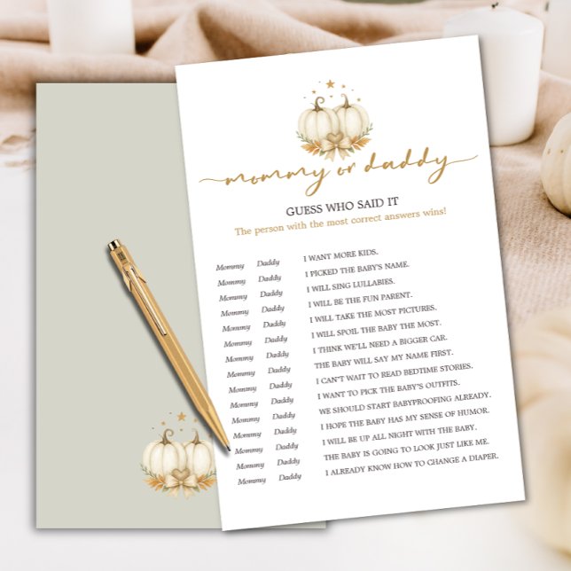 Little Pumpkins Twin Baby Shower Guess Who Game (Criador carregado)