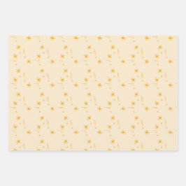 Little stars wrapping paper set of 3