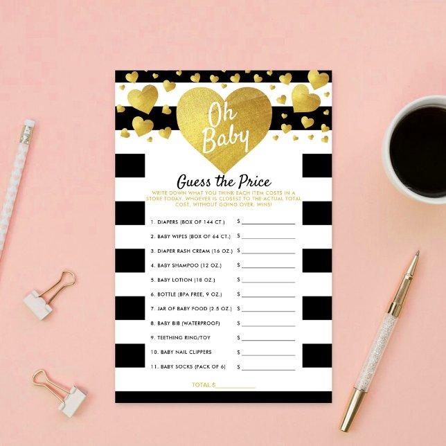 Little Sweetheart Baby Shower Guess The Price Game (Criador carregado)