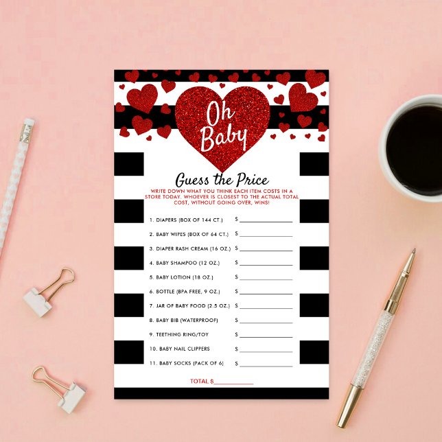 Little Sweetheart Baby Shower Guess The Price Game (Criador carregado)