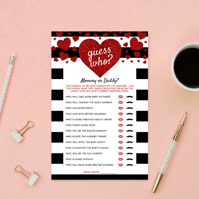 Little Sweetheart Baby Shower Guess Who Game (Criador carregado)