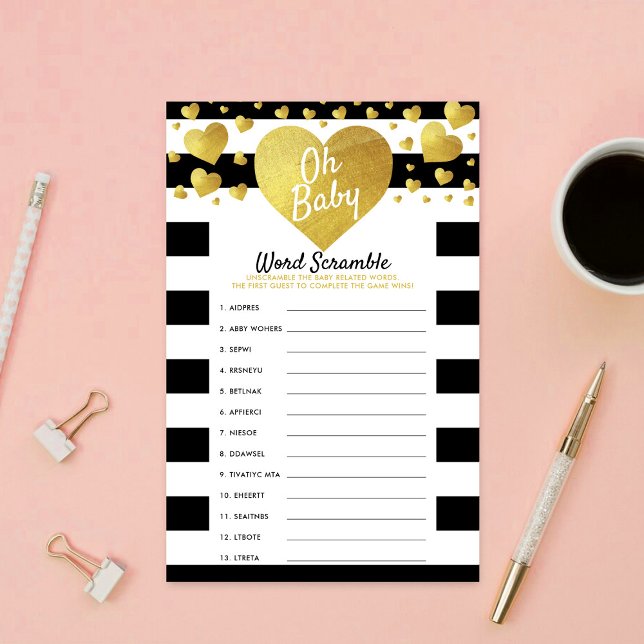 Little Sweetheart Baby Shower Word Scramble Game (Criador carregado)