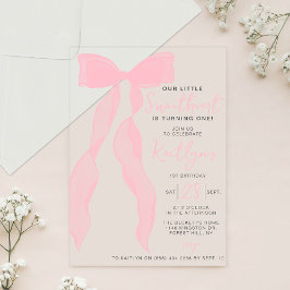 Little Sweetheart Elegant Pink Bow Birthday Party