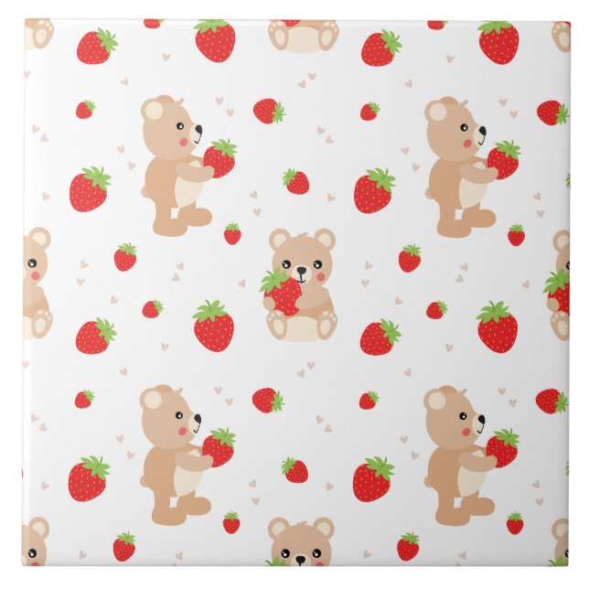 Little teddy bear with strawberry (Frente)