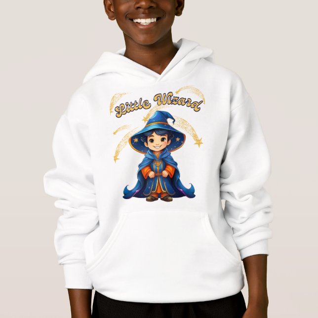 Little Wizard – Kids’ Halloween Hoodie (Frente)