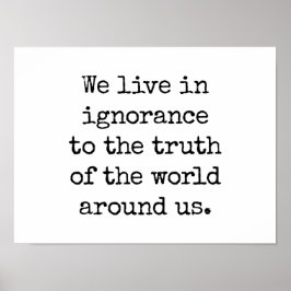 Live In Ignorance Poster