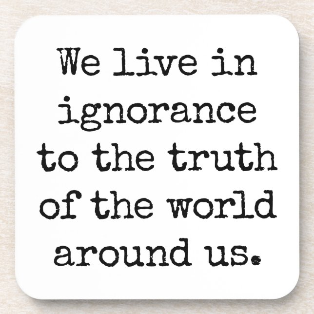 Live In Ignorar Duro Plástico Porta copos (Frente)
