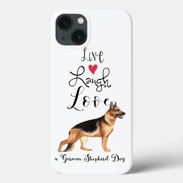 Live Laugh Love a German shepherd (Verso)
