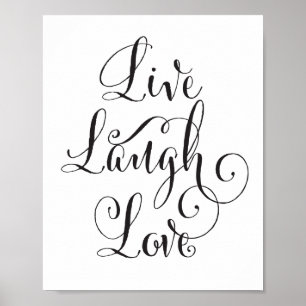 Live, Laugh, Love Art impressão