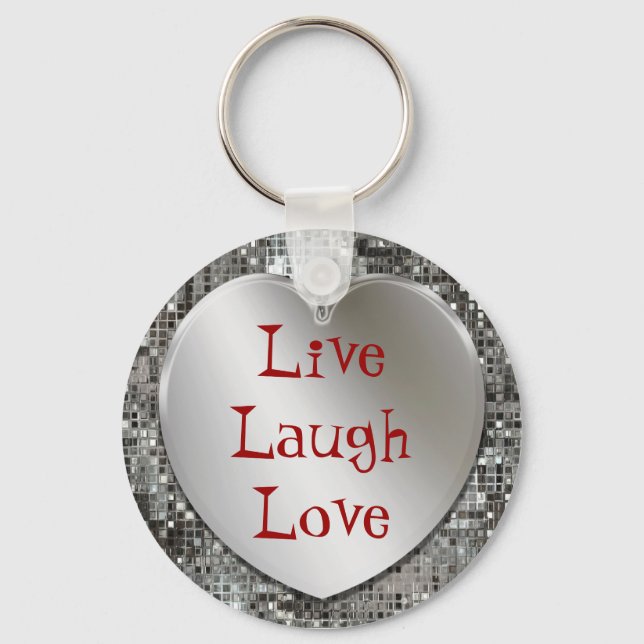 Live Laugh Love Chaveiro (Frente)