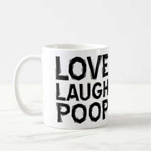 Live Laut Poop Engraçado Mug ou Canecas de viagem