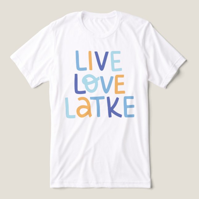 Live Love Latke Hanukkah Design (Design frontal)