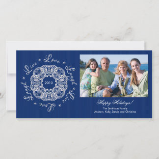 Live Love Laugh Vintage Ornament Holiday Cartões d