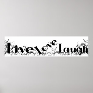 Live Love Laugh Wall Poster Mural Banner