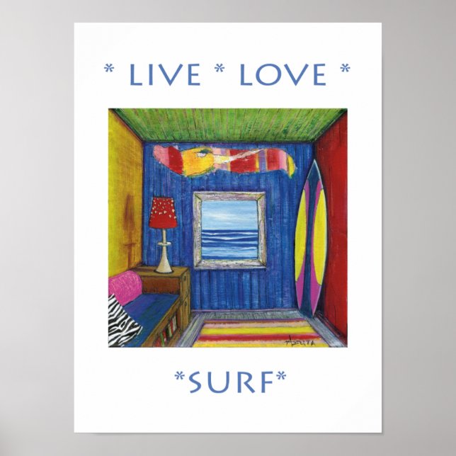 Live Love Surf Poster (Frente)