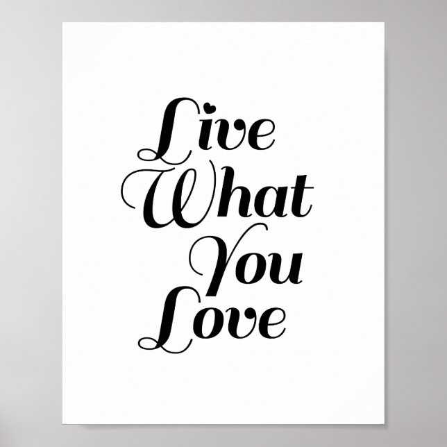 Live What - Motivational Quote Impressão em Branco (Frente)