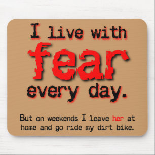 Live With Medo Dirt Bike Motocross Mousepad