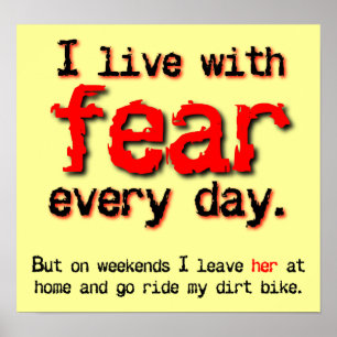 Live With Medo Dirt Bike Motocross Poster