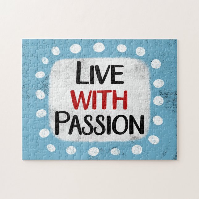 Live with Passion Jigsee Quebra-cabeça (Horizontal)