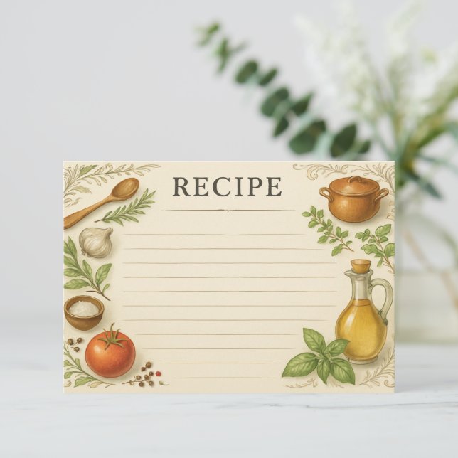 Living in Tuscany Recipe Card (Em pé/Frente)