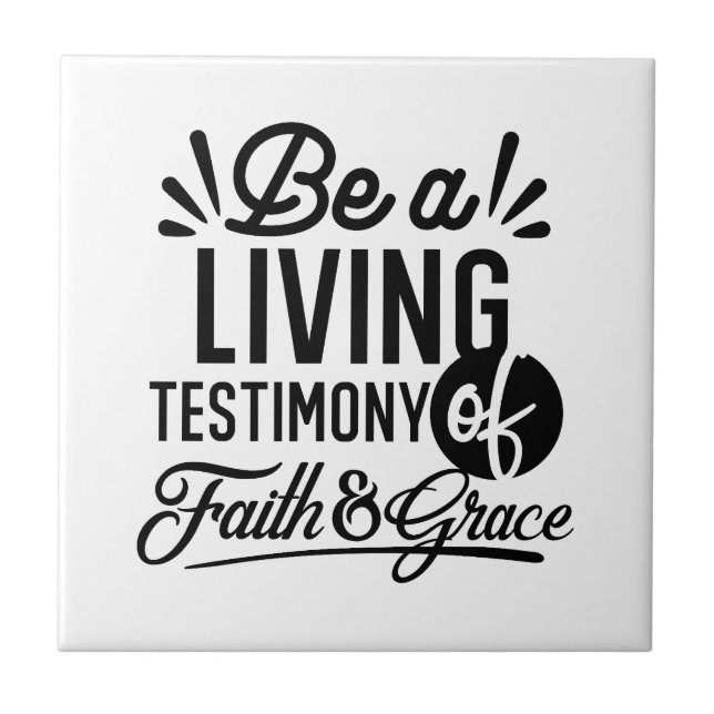 Living Testimony Bible Quote Christian Motivation (Frente)