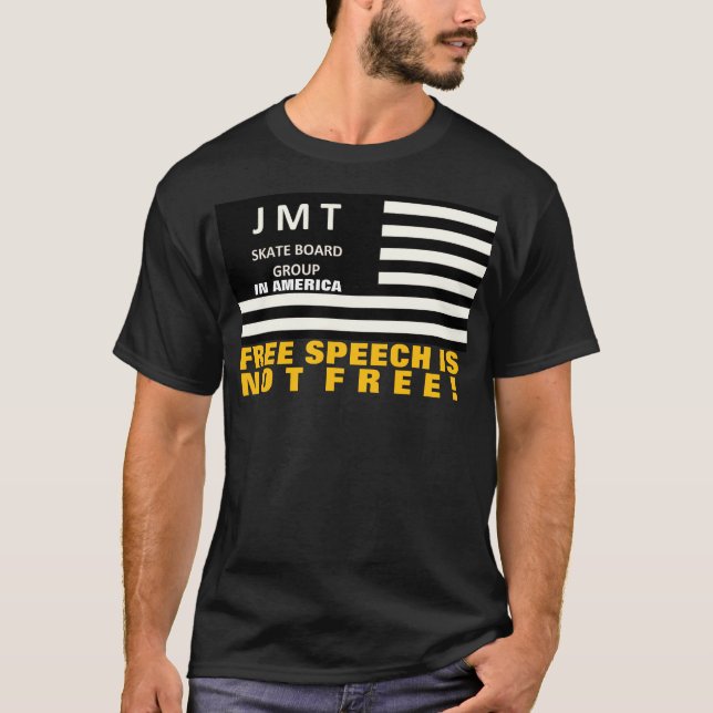 LIVRE FALA NÃO LIVRE. Camiseta Básica Escura (Frente)
