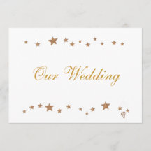 Livremente Dourada Stars Nossos Convites De Casame