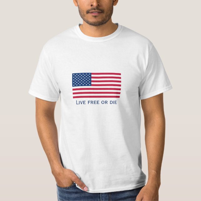"Livres vivos ou morrem" camisa da bandeira (Frente)