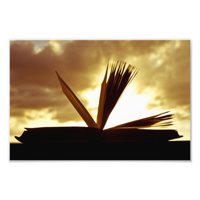 Livro Aberto e Fotografia do Sunset (Frente)