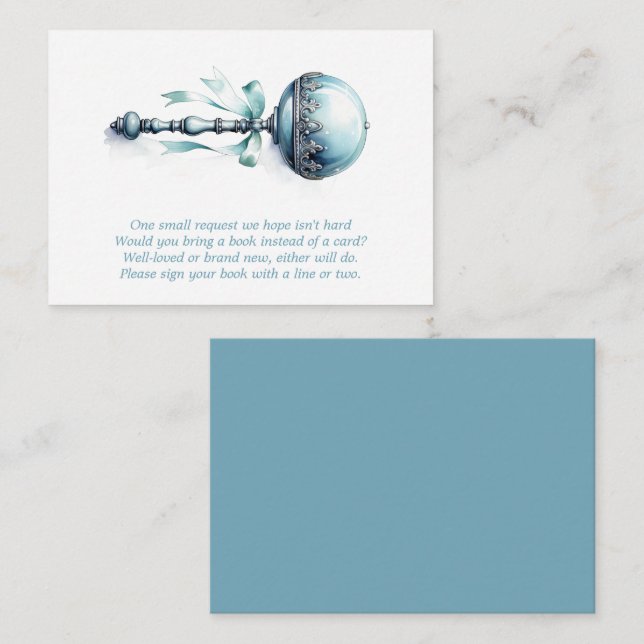 Livro Azul Bebê Bovinos Menino para Cartão de Soli (Frente/Verso)