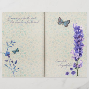 Livro Azul Botânico Floral Ephemera