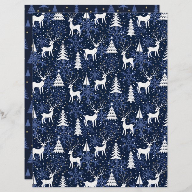 Livro Azul Cobalto - Cristal de Natal (Frente/Verso)