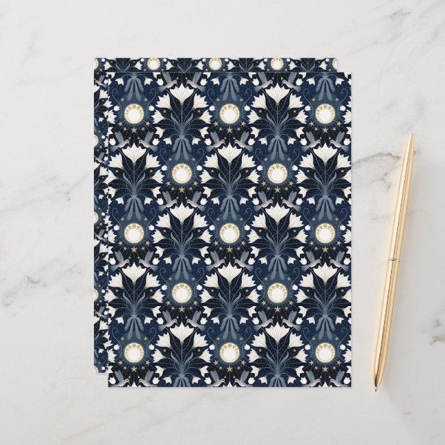 Livro Azul e Dourado de Arte Nouveau (Frente/Verso In Situ)